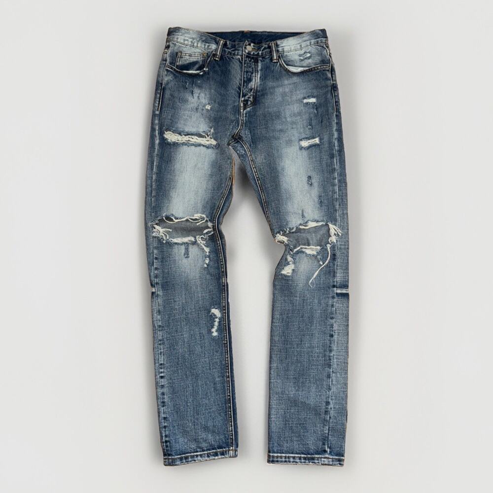 MNML Distressed Ripped Jeans 34x36 Rockstar Surfer Grunge